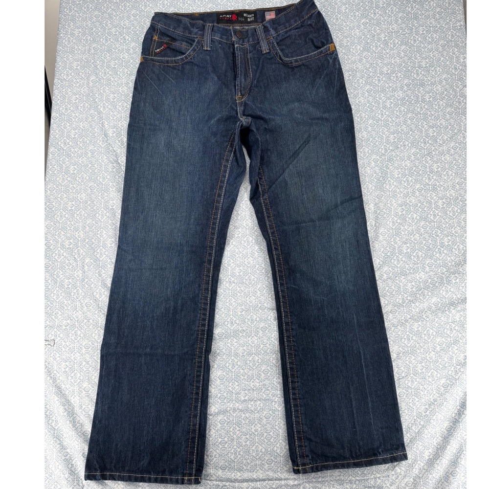 Ariat FR M4 Relaxed Boot Cut Jeans Mens 32x30 Blue Flame Resistant Denim Pants